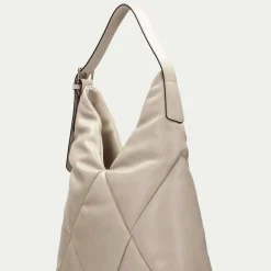 Women Hispanitas Beige Quilted Bag