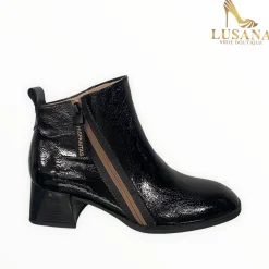 Women Hispanitas Charlize Rio Black Patent Ankle Boot