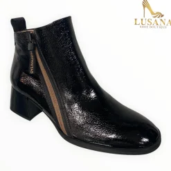 Women Hispanitas Charlize Rio Black Patent Ankle Boot
