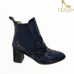 Women Hispanitas Selena Mosaic Navy Ankle Boot