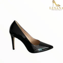 Women Hogl Black Patent Court Shoe