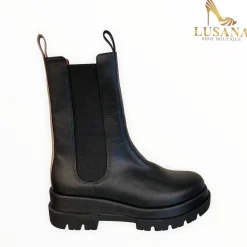 Women Le Babe Black Leather Chelsea Boot