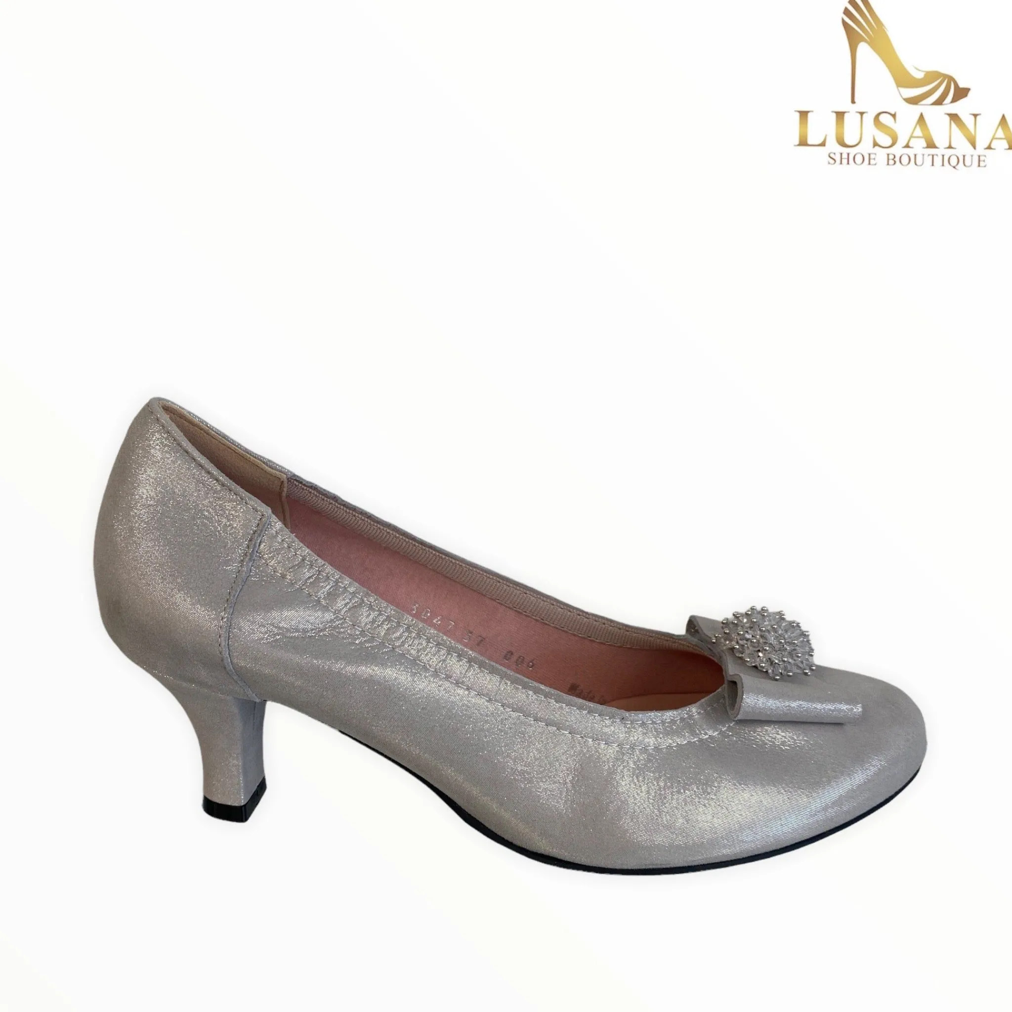 Women Le Babe Luce Grigio Court Shoe (Style 3047)