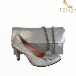 Women Le Babe Luce Grigio Court Shoe