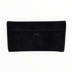 Women LODI Black Suede Clutch Bag