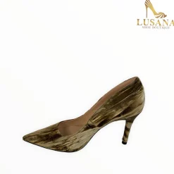 Women LODI Solon-Te Green Velvet Court Shoe