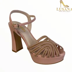 Women LODI Tidena Nude Platform Sandal