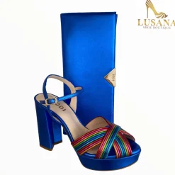 Women LODI Titur Blue Platform Sandal