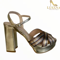 Women LODI Titur Gold Platform Sandal