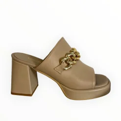 Women Marco Moreo Camel Leather Mule