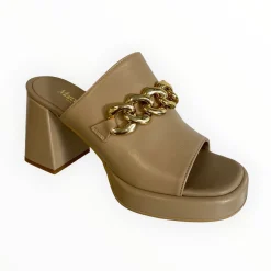 Women Marco Moreo Camel Leather Mule
