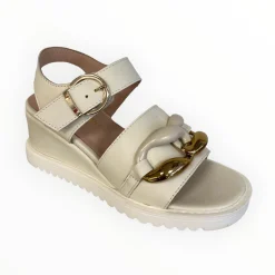 Women Marco Moreo Cream Wedge Sandal