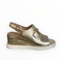 Women Marco Moreo Gold Wedge Sandal