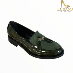 Women Marco Moreo Green Patent Loafer