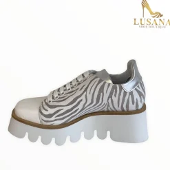 Women Marco Moreo Grey & Silver Platform Brogue