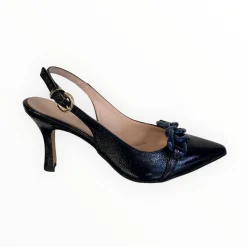 Women Marco Moreo Navy Patent Leather Sling Back