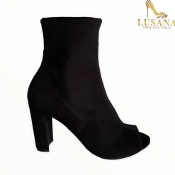 Women Marian Black Open Toe Boot