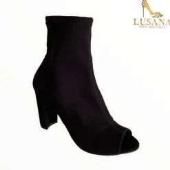 Women Marian Black Open Toe Boot