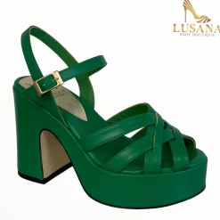 Women Marian Green Platform Sandal