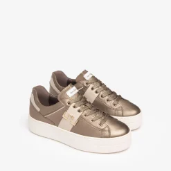 Women NeroGiardini Bronze Leather Trainer