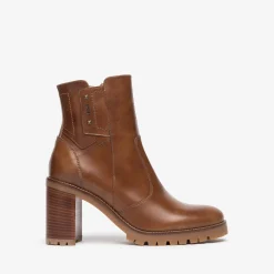 Women NeroGiardini Tan Leather Ankle Boot