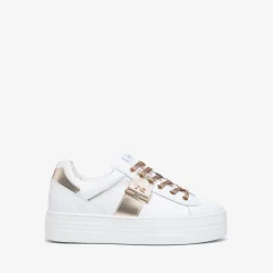 Women NeroGiardini White Leather Trainer