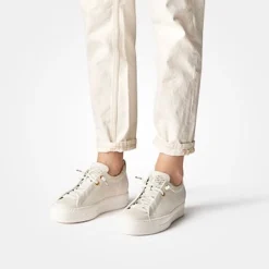 Women Paul Green Beige Leather Trainer