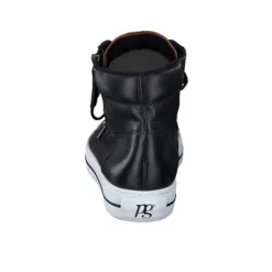 Women Paul Green Black & Cognac Hi Top Trainer