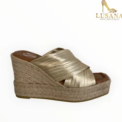 Women VIGUERA Gold Espadrille