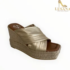 Women VIGUERA Gold Espadrille