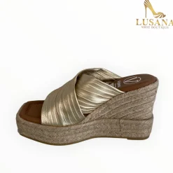Women VIGUERA Gold Espadrille