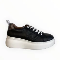 Women Wonders Black Platform Trainer