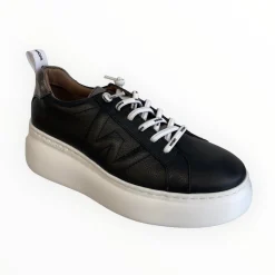 Women Wonders Black Platform Trainer
