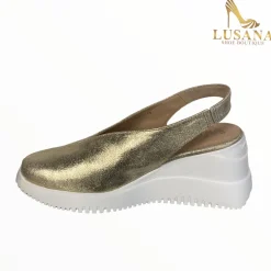 Women Wonders Gold Sling Back