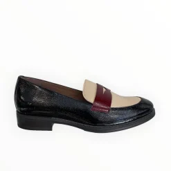 Women Wonders Robin Black & Cream Loafer