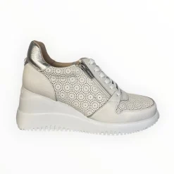 Women Wonders White Wedge Trainer